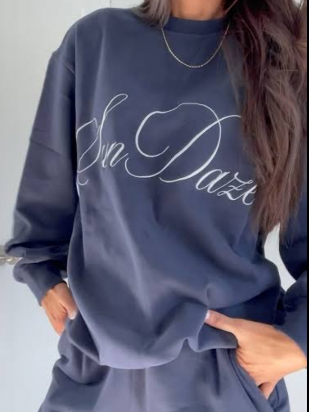 Rachel Parcell Sun Daze Crewneck Oversized Sweatshirt, Size XS